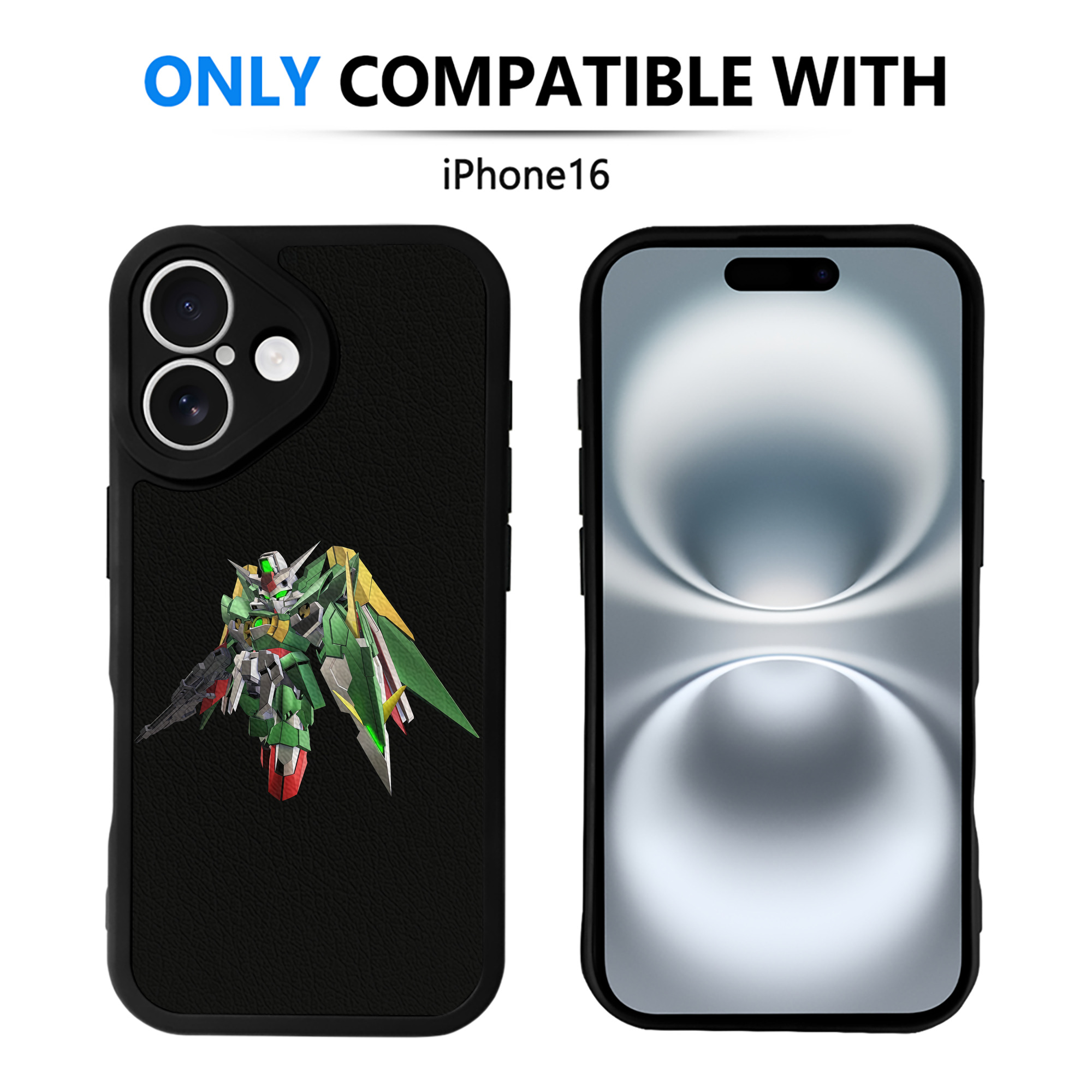 （画像用） 機動戦士ガンダム Mobile Suit Gundam 【iPhone 16シリーズ対応】シリコンスマホケース（レザー調） 材質：シリコン